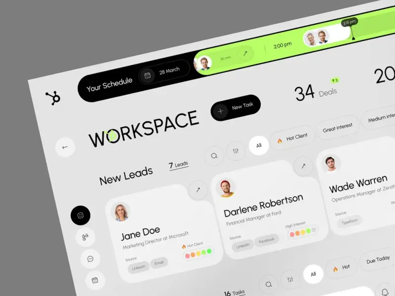 A design system laid out as reusable interface components, colour tokens and type styles