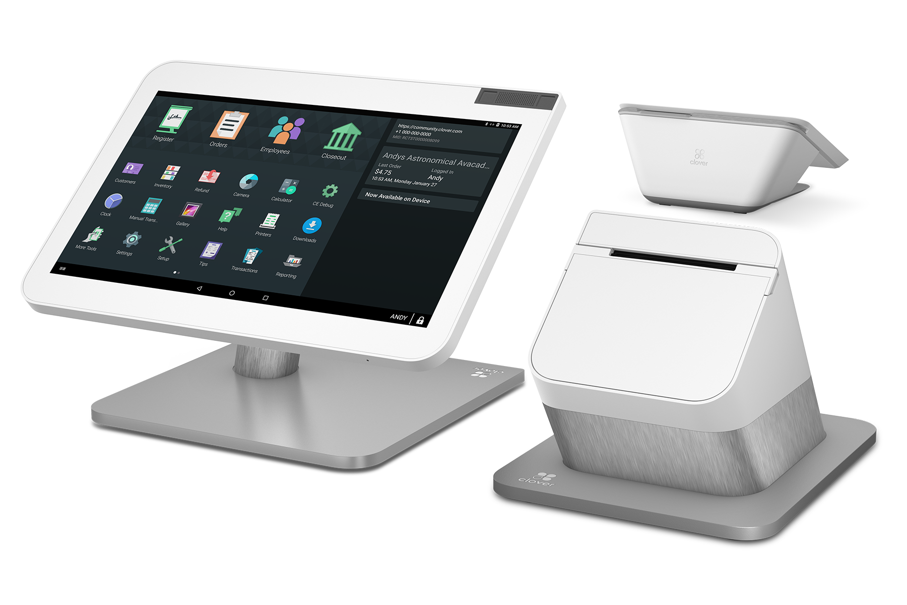 Clover Station Duo dual-screen countertop POS